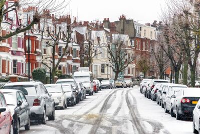 A snowy street