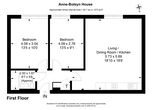 Floorplan for Flat 2 Anne Boleyn House 9-13, Ewell Road