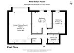 Floorplan for Flat 10 Anne Boleyn House 9-13, Ewell Road
