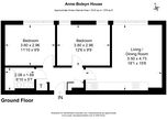 Floorplan for Flat 5 Anne Boleyn House 9-13, Ewell Road