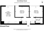 Floorplan for Flat 3 Anne Boleyn House 9-13, Ewell Road